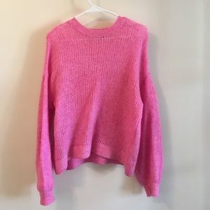 Loose Knit Pink Sweater
